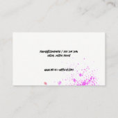 Waterverf spatter | Artistiek Visitekaartje (Achterkant)