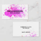 Waterverf spatter | Artistiek Visitekaartje (Voorkant / Achterkant)