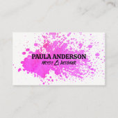 Waterverf spatter | Artistiek Visitekaartje (Voorkant)