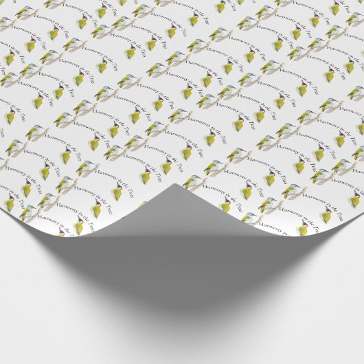 Waterverf spechten cadeaupapier (Hoek)