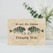 Waterverf Speciaal uitgeruste vis Bedankkaart (Staand voorkant)