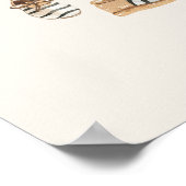 Waterverf Speelgoed Blauwe Kwekerij Kunst Poster (Hoek)