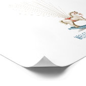 Waterverf Speelgoed Horse Vingerafdruk Gastenboek Poster (Hoek)