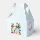 Waterverf Speeltuin Park Kind Verjaardagsfeest Bedankdoosjes (Achterkant)