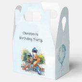 Waterverf Speeltuin Park Kind Verjaardagsfeest Bedankdoosjes (Geopend)