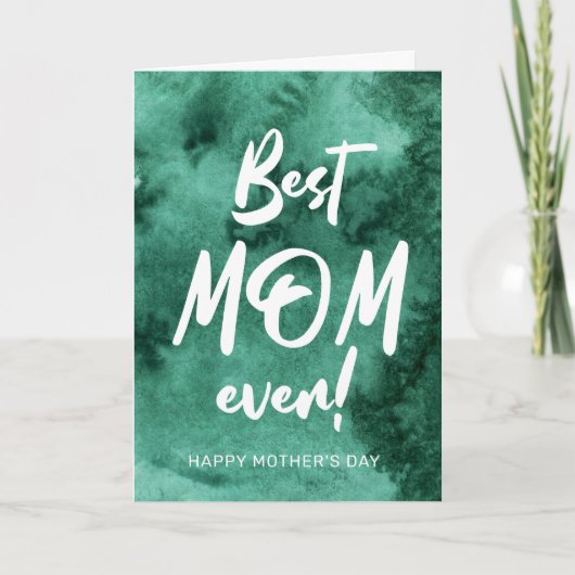 waterverf spetst de beste moederdag ooit kaart (Voorkant)