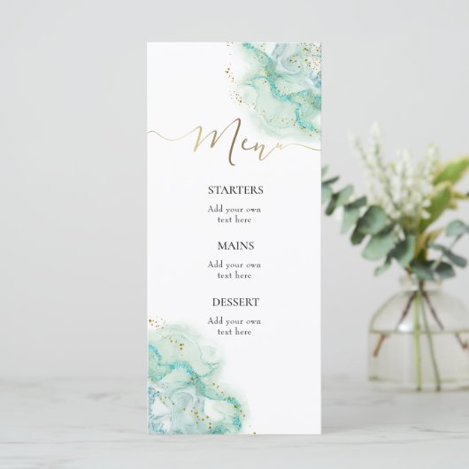 waterverf spetter inkt Menu (Staand voorkant)