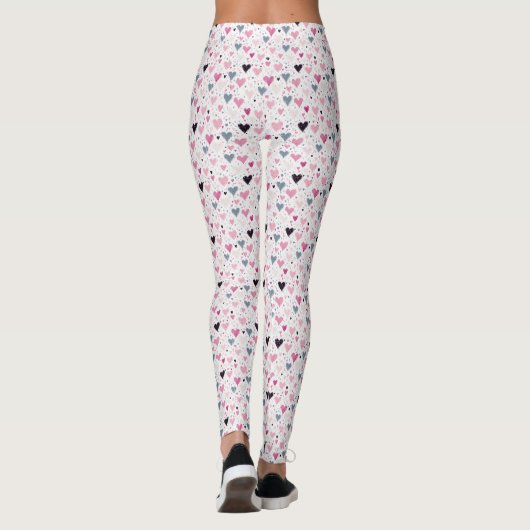 Waterverf spetterend hart leggings (Achterkant)