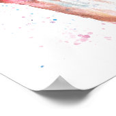 Waterverf, spetterende Cupcake die kerry doorgeeft Poster (Hoek)