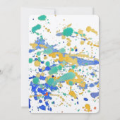 Waterverf spetters verjaardag kaart (Achterkant)