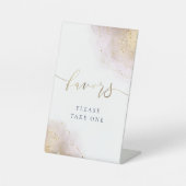 waterverf spettert voetsporen reclamebord met voetstuk (Voorkant)