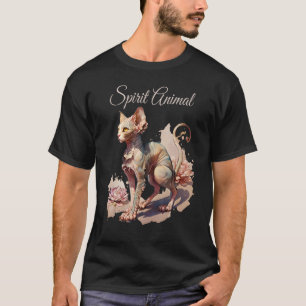 Waterverf Sphynx Cat is mijn Spirit Animal Pastel T-shirt