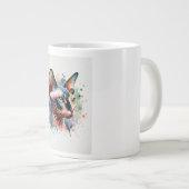 Waterverf Sphynx Kattenportret Grote Koffiekop (Voorkant rechts)