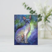 Waterverf Sphynx Sphinx Cat # 2 schilderen Briefkaart (Staand voorkant)