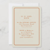 Waterverf Spider Halloween Invitation Kaart (Achterkant)