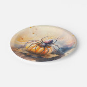 Waterverf Spider Halloween Papieren Bordje (Gekanteld)