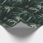 Waterverf Spider Plant (Donker) Cadeaupapier (Hoek)