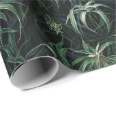 Waterverf Spider Plant (Donker) Cadeaupapier (Rol Hoek)