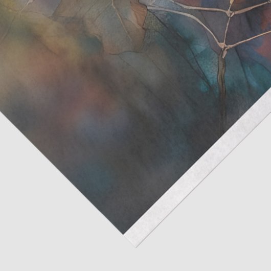 Waterverf Spiderweb Hibiscus Decoupage Papier (Detail)