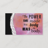 Waterverf Spine Chiropractische Visitekaartjes (Achterkant)