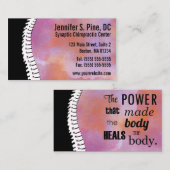 Waterverf Spine Chiropractische Visitekaartjes (Voorkant / Achterkant)
