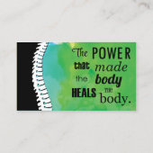 Waterverf Spine Chiropractische Visitekaartjes (Achterkant)