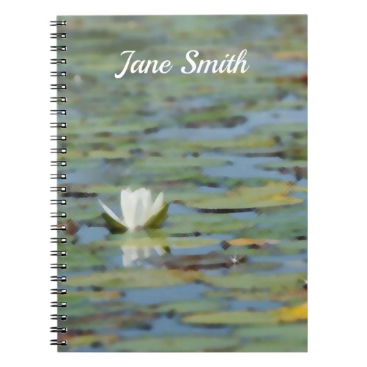 Waterverf Spiral Notitieboek waterlilmeer (Voorkant)