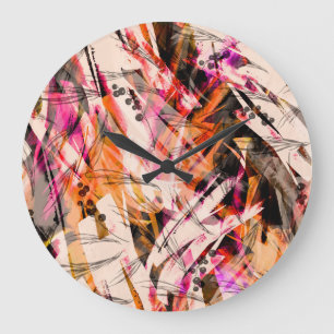 Waterverf splash,  abstracte achtergrond. grote klok