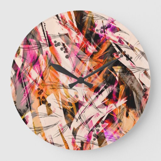 Waterverf splash,  abstracte achtergrond. grote klok (Voorkant)