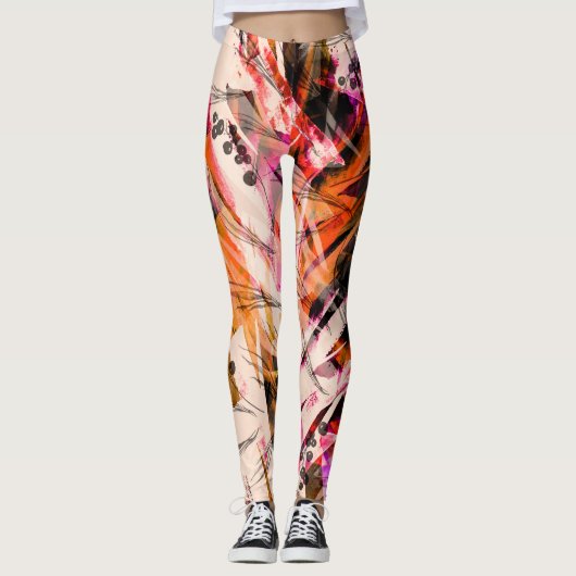Waterverf splash,  abstracte achtergrond. leggings (Voorkant)