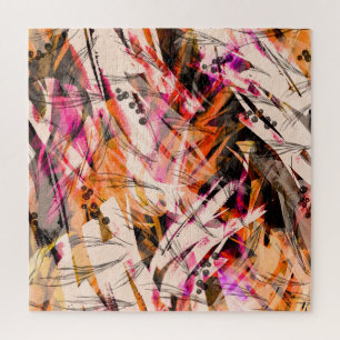 Waterverf splash,  abstracte achtergrond. legpuzzel