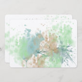 Waterverf Splash Birthday Kaart (Voorkant / Achterkant)