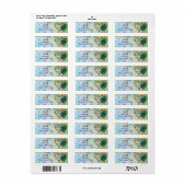 Waterverf Splash Bladmuziek Hart Etiket (Full Sheet)
