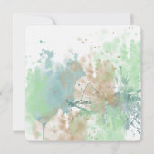 Waterverf Splash Bruiloft Kaart (Achterkant)