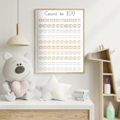 Waterverf Splash Count tot 100 Poster