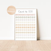 Waterverf Splash Count tot 100 Poster