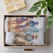 Waterverf Splash Cowboy  paarden Tissuepapier (Geschenk)