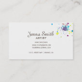Waterverf Splash Design Artist Visitekaartje (Achterkant)