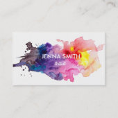 Waterverf Splash Design Artist Visitekaartje (Voorkant)