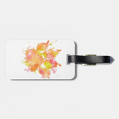 Waterverf Splash Dog Paw Print Bagagelabel (Achterkant horizontaal)