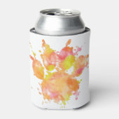 Waterverf Splash Dog Paw Print Blikjeskoeler (Blikje Voorkant)