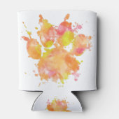 Waterverf Splash Dog Paw Print Blikjeskoeler (Achterkant)