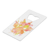 Waterverf Splash Dog Paw Print Creditkaart Flessenopener (Achterkant Gekanteld)