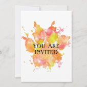 Waterverf Splash Dog Paw Print Kaart (Voorkant)