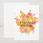 Waterverf Splash Dog Paw Print Kaart (Voorkant / Achterkant)