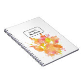 Waterverf Splash Dog Paw Print Notitieboek (Rechterzijde)