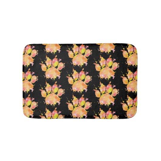 Waterverf Splash Dog Paw Print Pattern Mat (Voorkant)