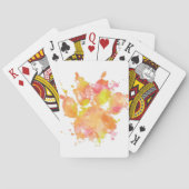 Waterverf Splash Dog Paw Print Pokerkaarten (Achterkant)