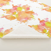 Waterverf Splash Dog Paw Print Sherpa Deken (3/4)