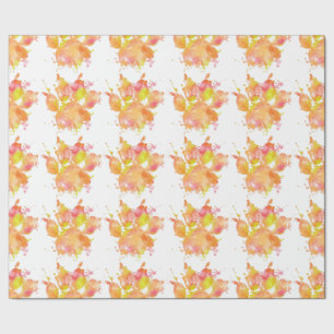 Waterverf Splash Dog Paw Print Wrapping Paper Cadeaupapier